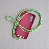 Grün-gelbes Kumihimo Handyband mit Verbinder 1,20m lang: Einzigartig, robust & handgemacht von Hedisos Selfmade