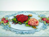 Geburtstagskarte #nostalgische Rosen #3-D #Handarbeit