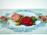 Geburtstagskarte #nostalgische Rosen #3-D #Handarbeit