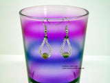 Ohrringe #Ohrhänger mit #Botswana-Achat und silbernen #Glasschliff-Bicone 4 cm