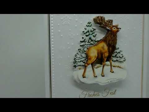 3-D-Weihnachtskarte "Hirsch"
