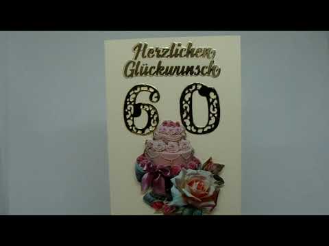 Glückwunschkarte zum 60. Geburtstag