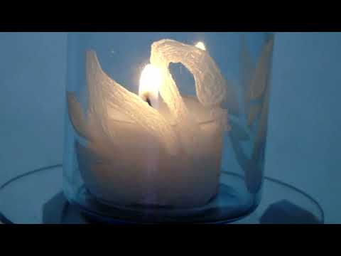 Teelicht "Schwäne", Handgraviert 6 cm hoch
