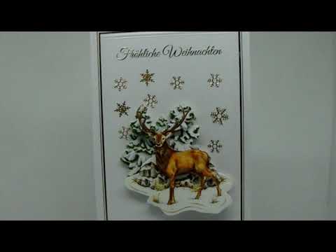3-D-Weihnachtskarte "Hirsch"