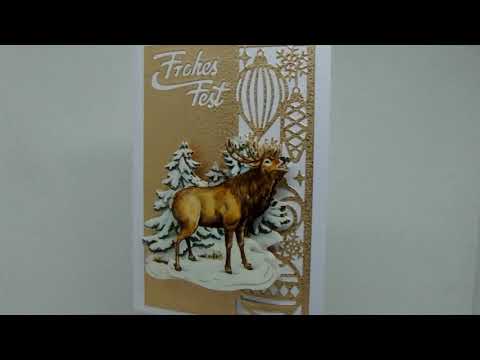 3-D-Weihnachtskarte "Hirsch"